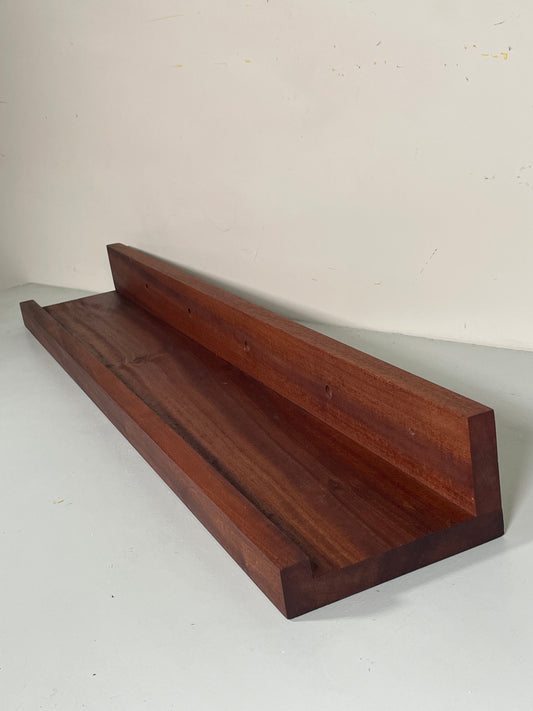 Sapele Self-hanging Wall Shelf