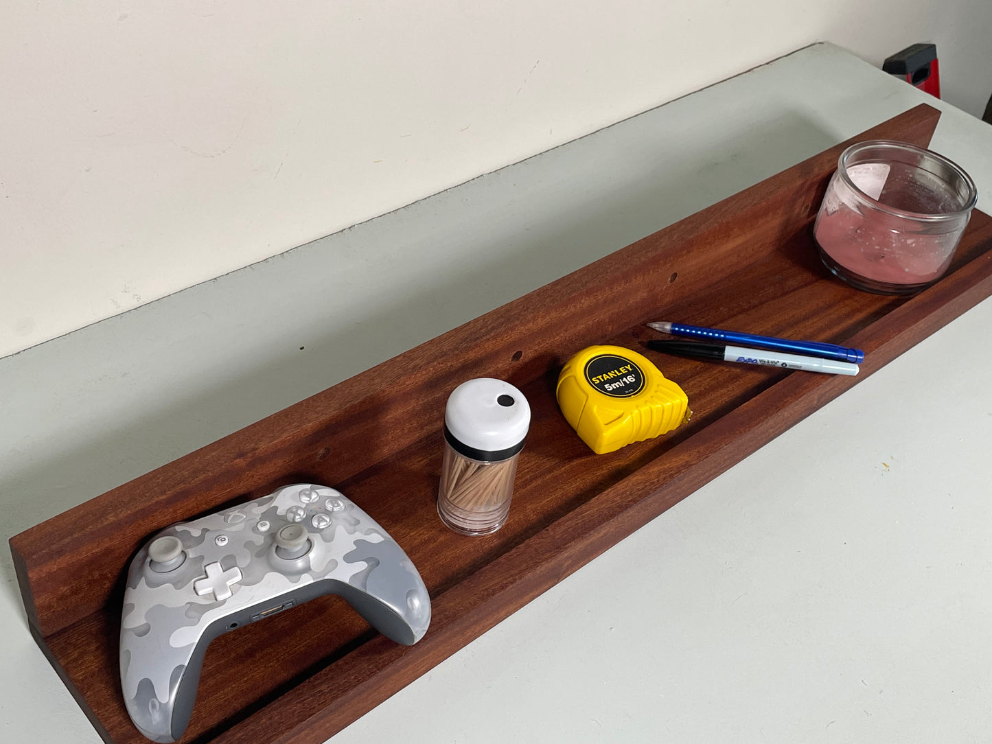 Sapele Self-hanging Wall Shelf