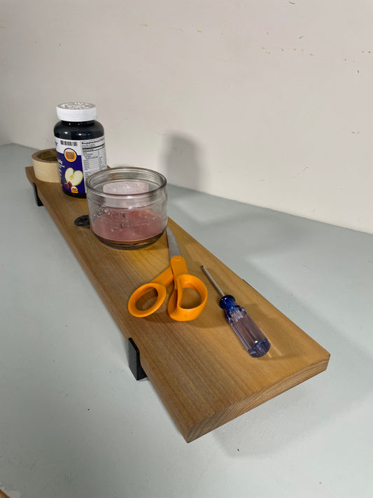 Rustic Poplar Wall Shelf