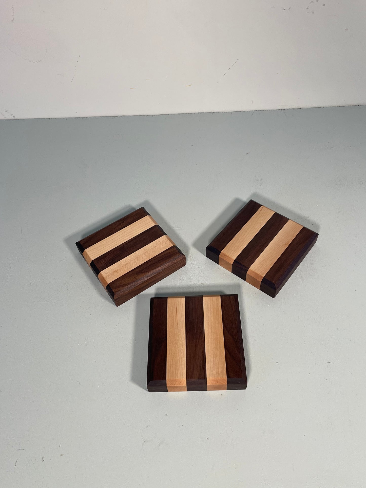 Walnut and Maple coasters