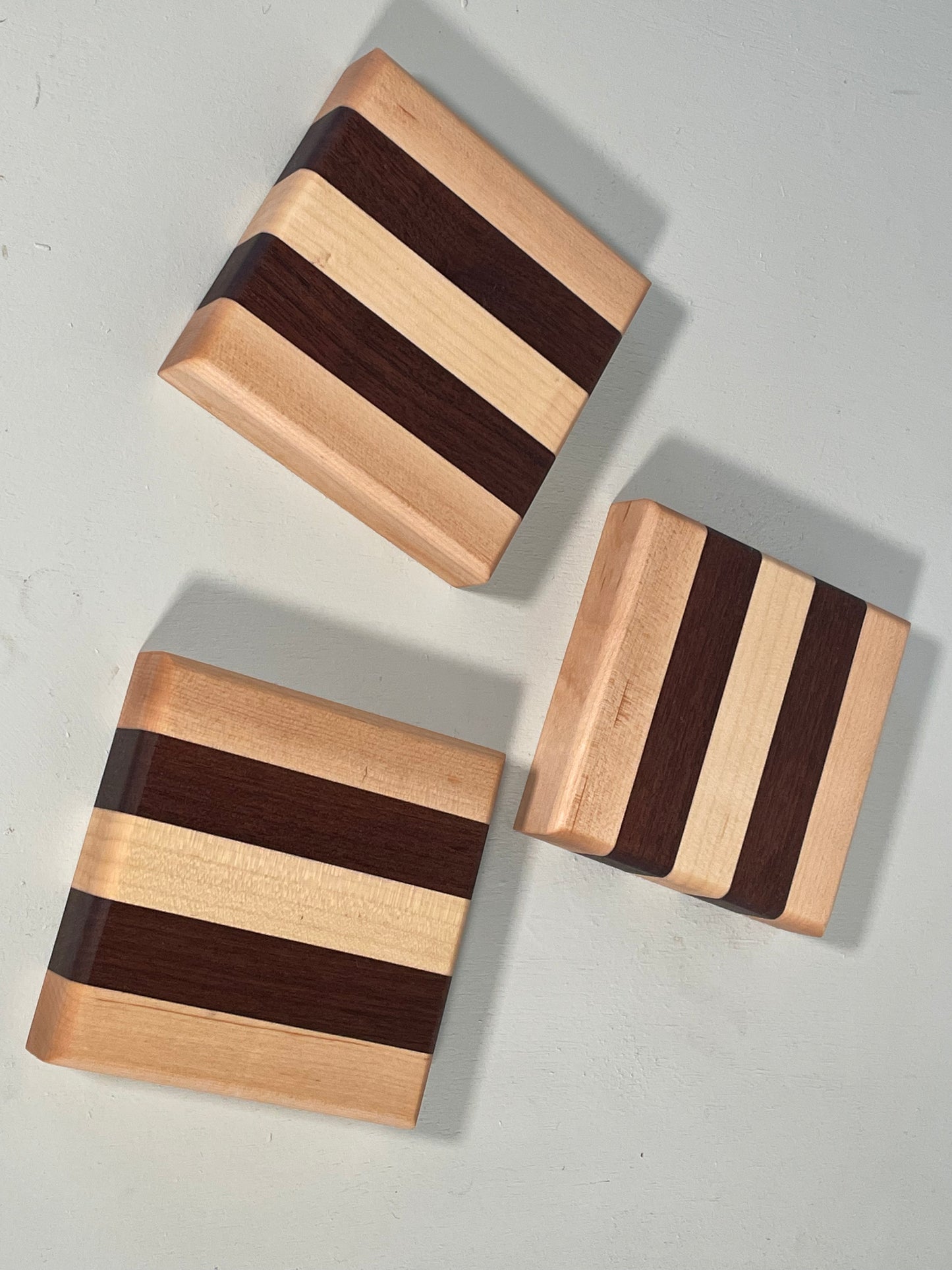 Walnut and Maple coasters