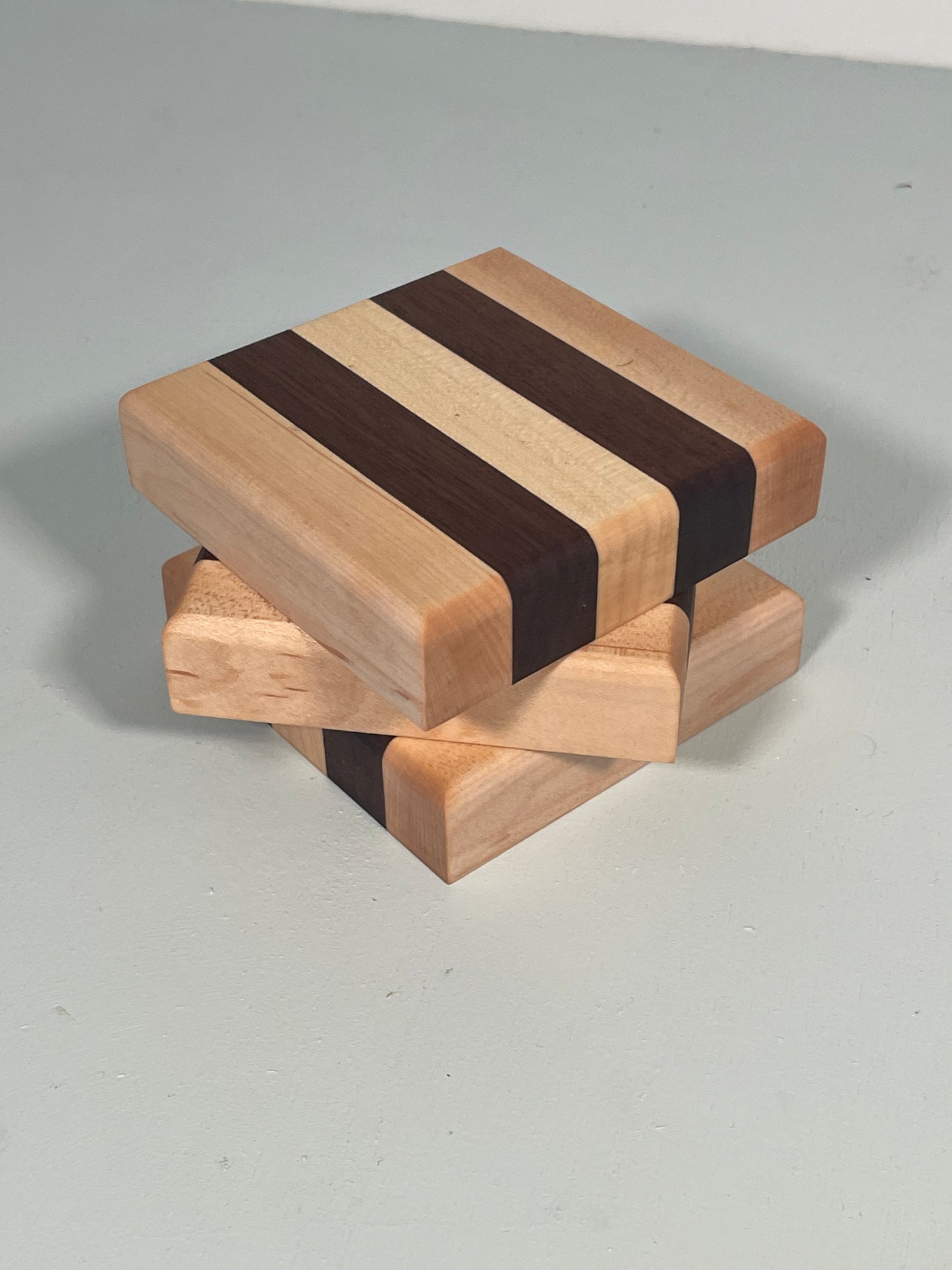 Walnut and Maple coasters