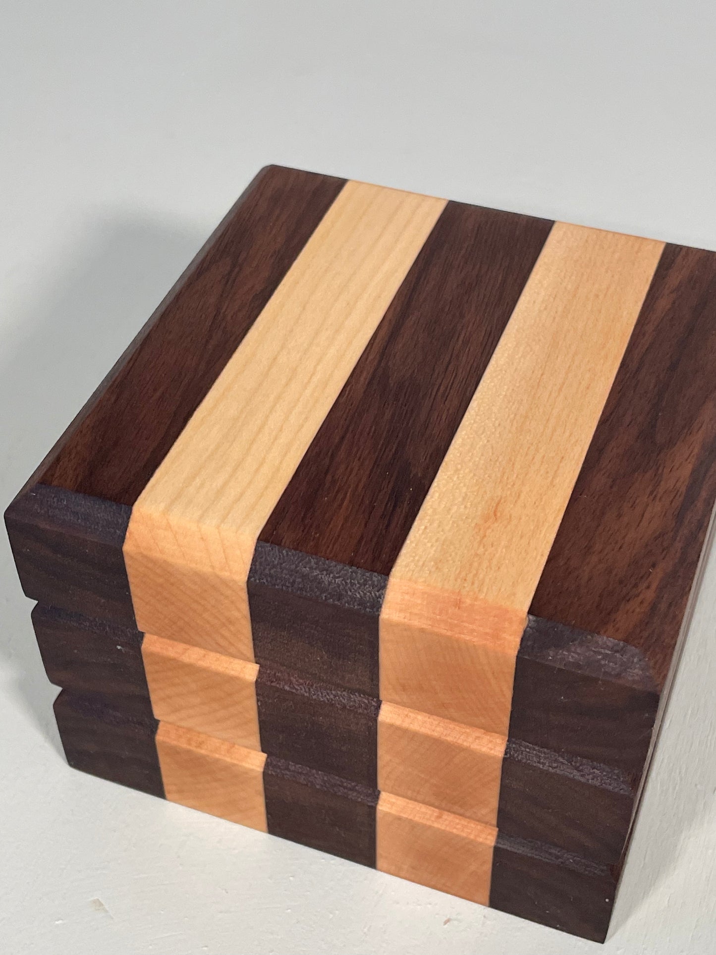 Walnut and Maple coasters