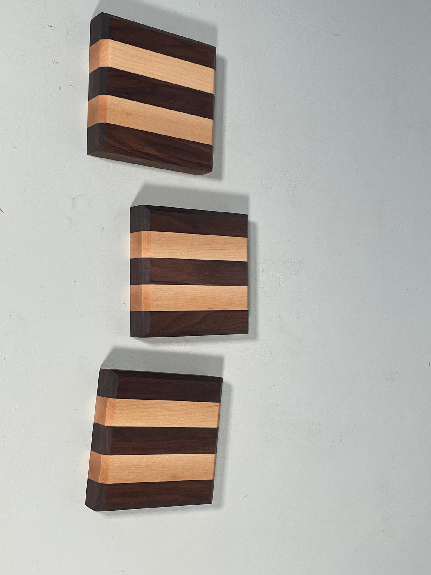 Walnut and Maple coasters