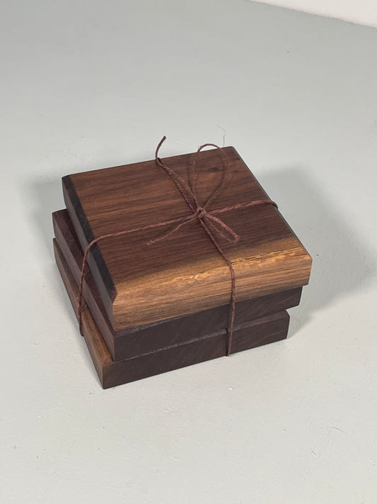 Walnut coasters