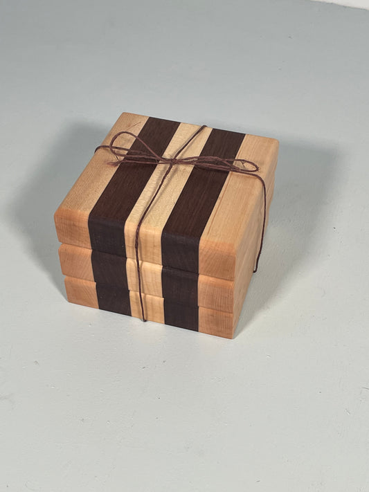 Walnut and Maple coasters