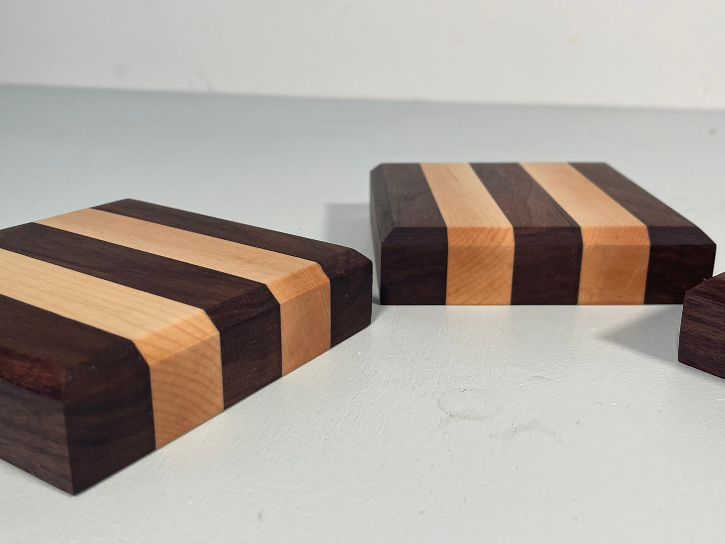 Walnut and Maple coasters