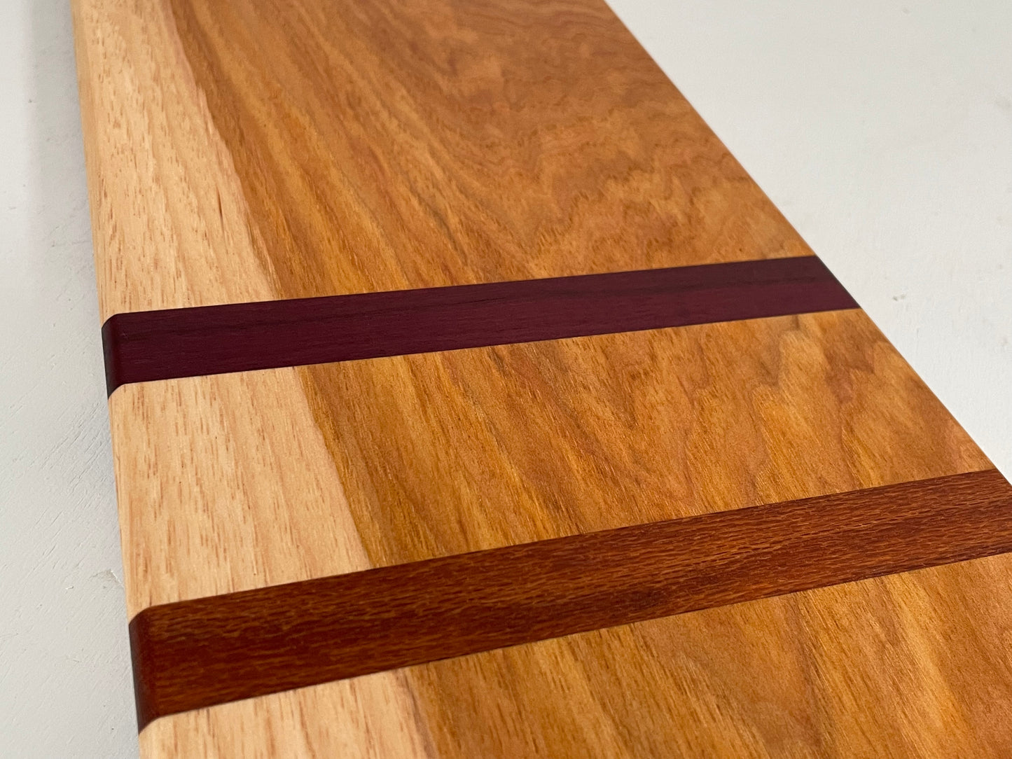 Hickory with Purple Padauk Charcuterie Board