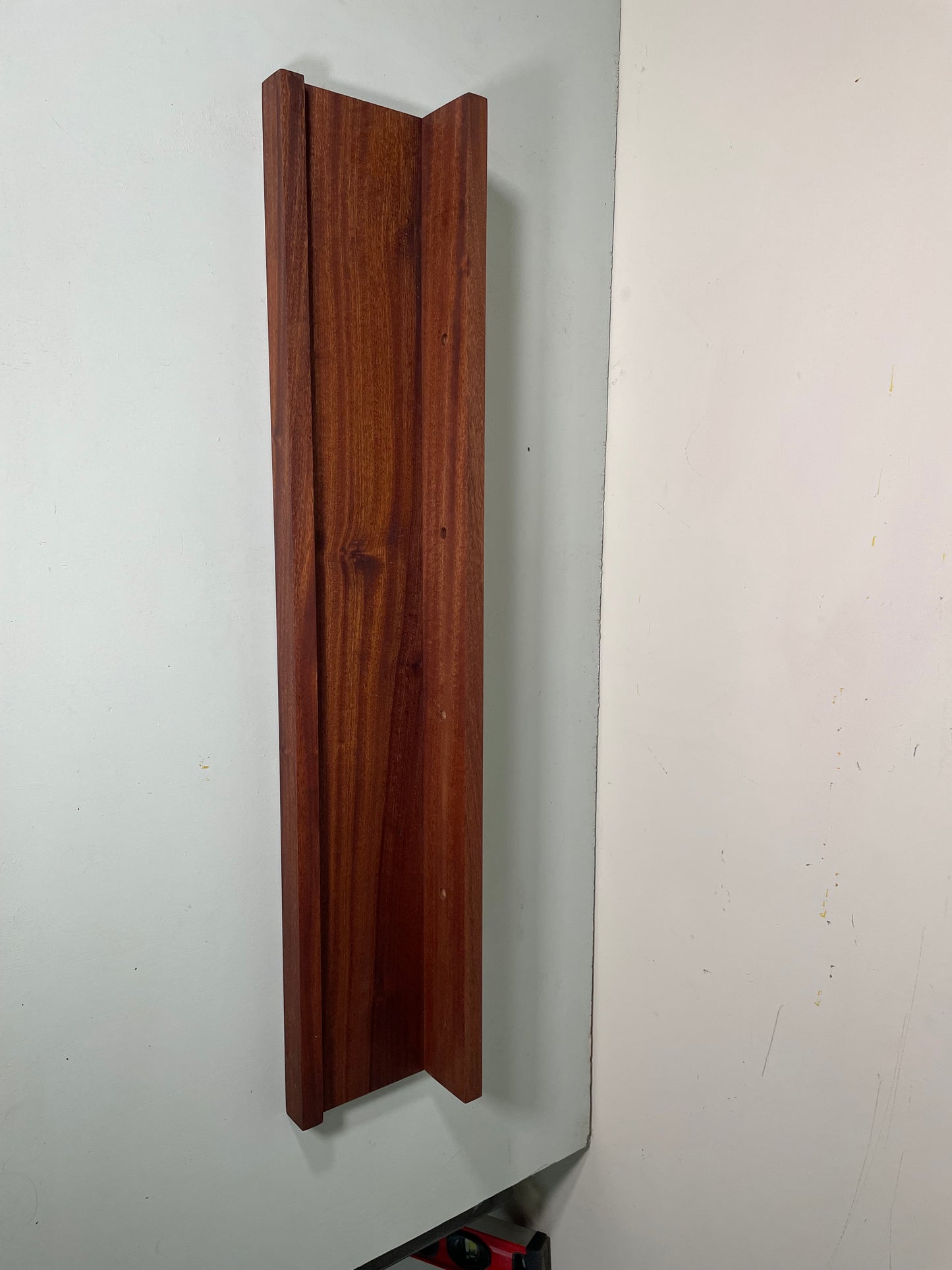 Sapele Self-hanging Wall Shelf