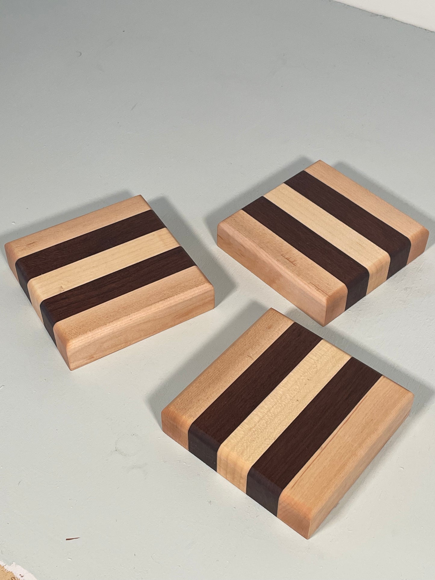 Walnut and Maple coasters