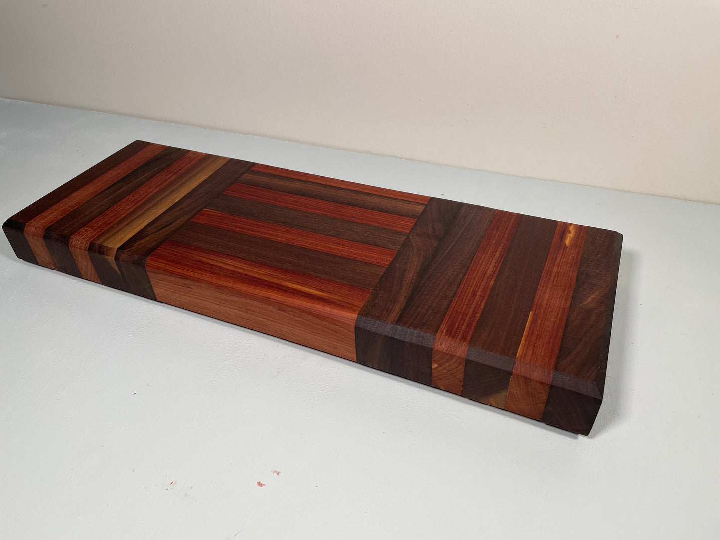 Walnut and Cedar Boombox style cutting board