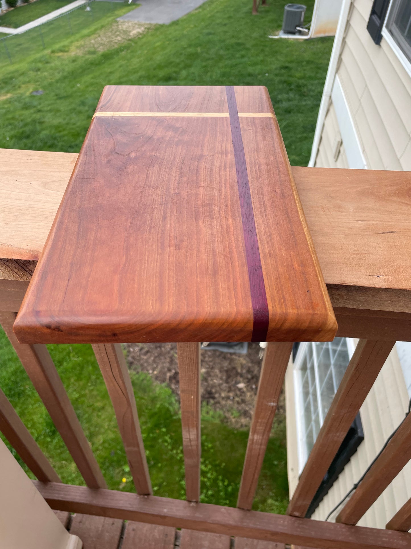 Cherry Charcuterie Board with Purpleheart and Maple Accents